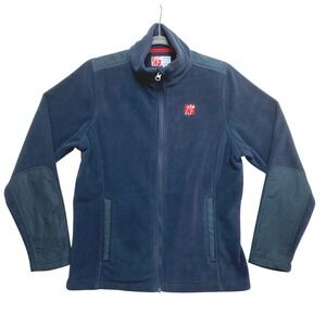 Chick-fil-A Oobe Team Style Jacket Mens Medium Navy Blue Fleece Full Zip